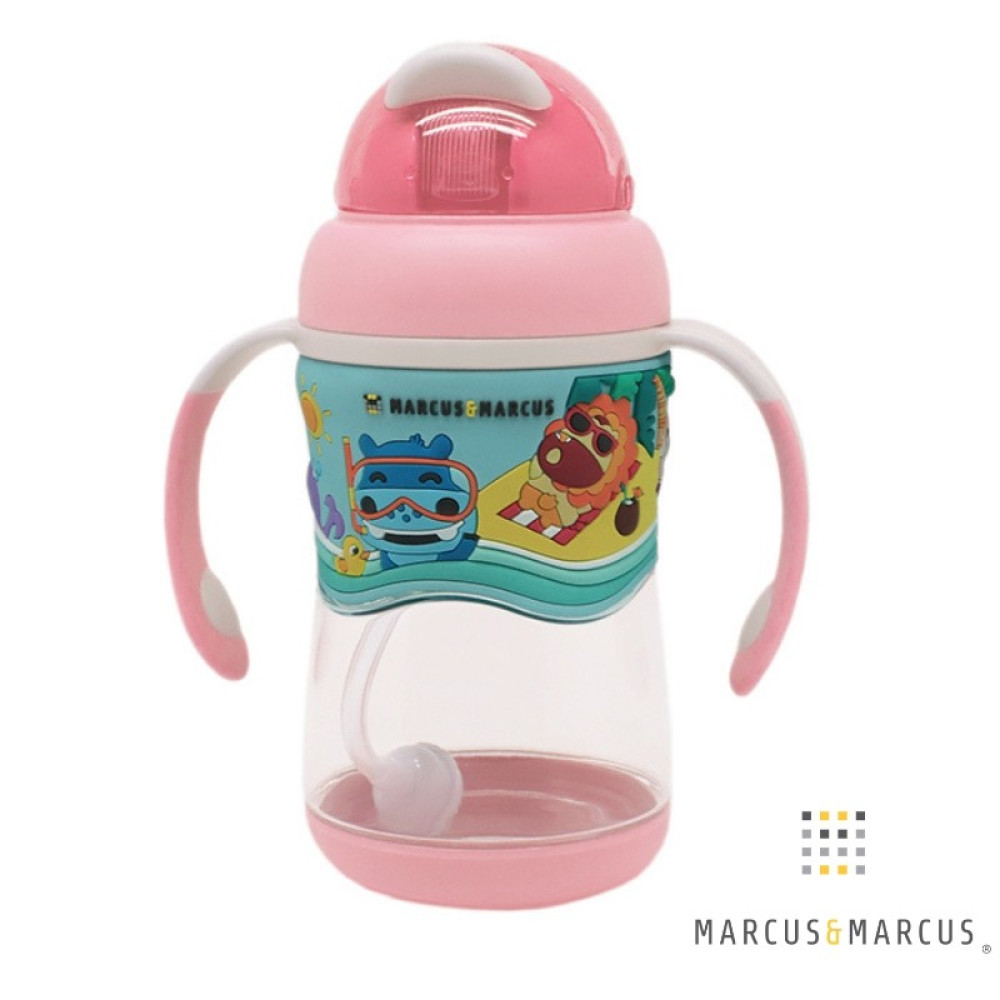 Marcus & Marcus Παιδικό Ποτηράκι "Stage Sippy" από Πλαστικό Ροζ 420ml για 12m+