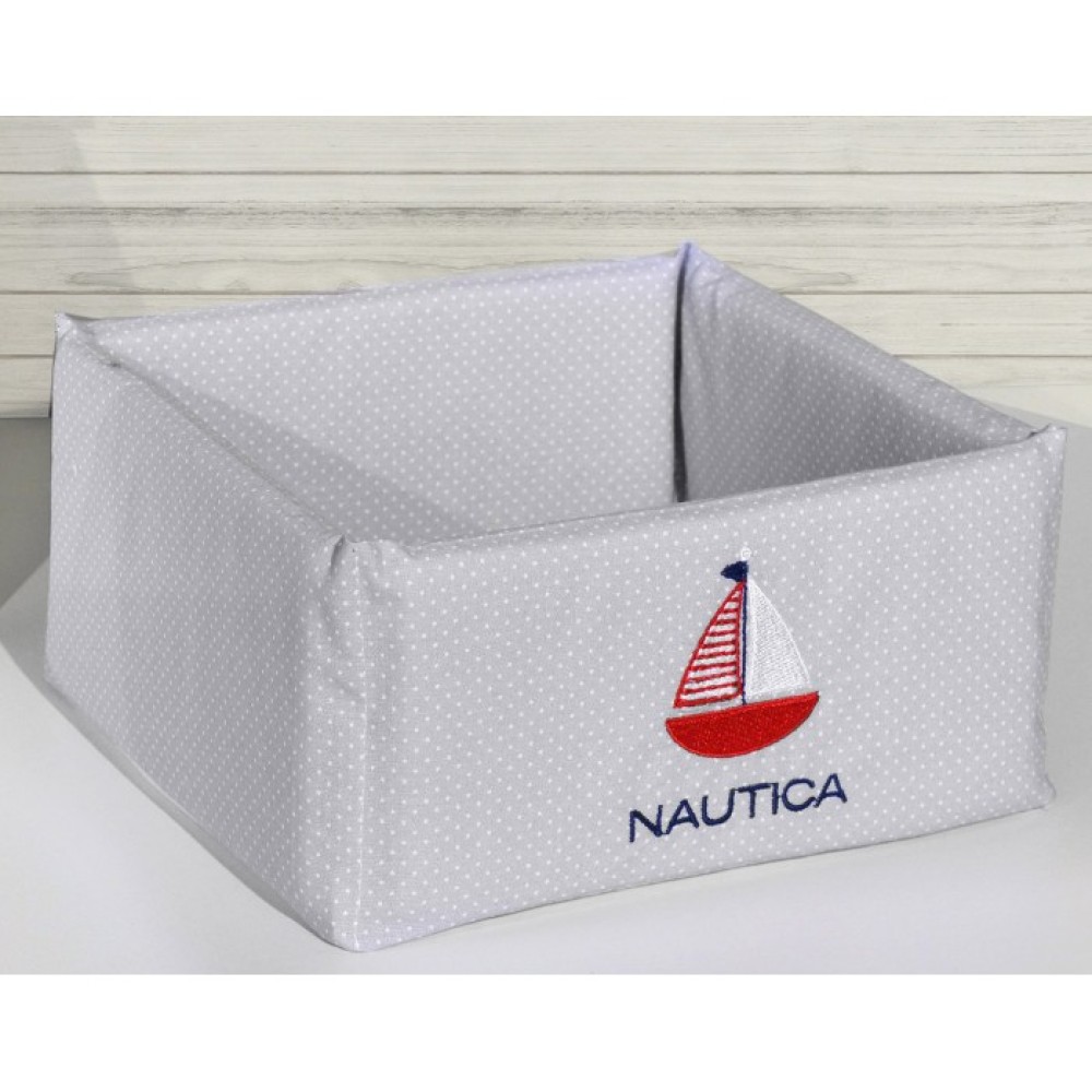 Nautica Des 935 Καλάθι Καλλυντικών Γκρι Πουά 25x12