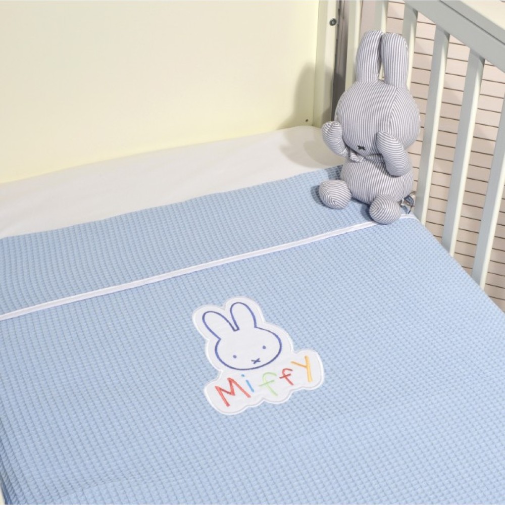 Miffy Des.11 Πικέ κούνιας Σιέλ 100x140