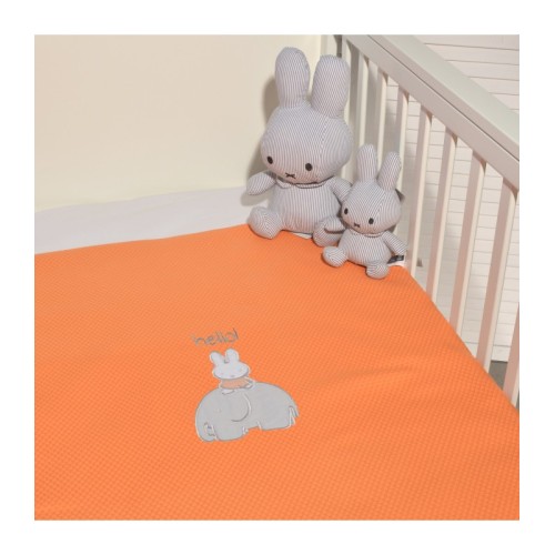 Miffy Des.13 Πικέ κούνιας Πορτοκαλί 100x140