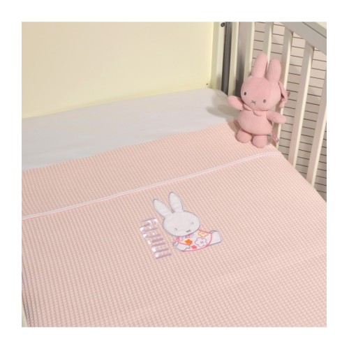 Miffy Des.16 Πικέ κούνιας Σομόν 100x140