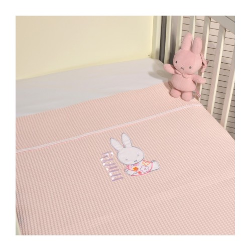 Miffy Des.16 Πικέ Αγκαλιάς Σομόν 80x100