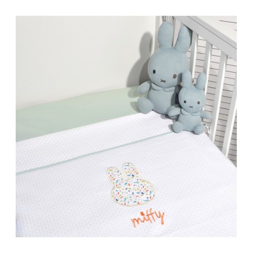 Miffy Des.70 Πικέ Αγκαλιάς Μέντα 80x100