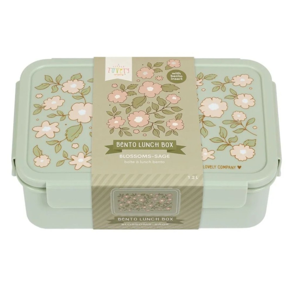 A little lovely company: Δοχείο φαγητού Bento Lunch box: Blossoms-sage