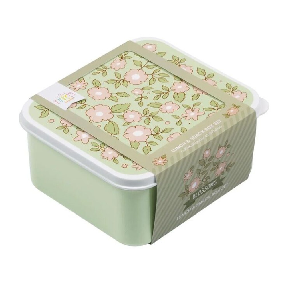 A little lovely company: Δοχείο φαγητού Lunch box Blossoms - sage