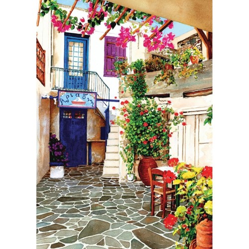 Art Puzzle: 260 τμχ Courtyard With Flowers - PANTELIS D. ZOGRAFOS