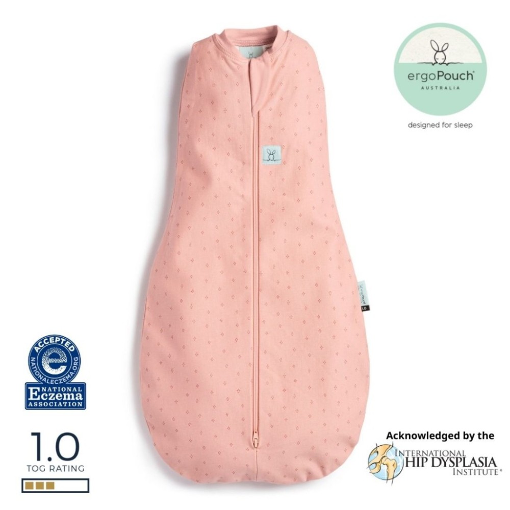 Ergo Pouch Φθινοπωρινός Υπνόσακος Cocoon Swaddle Bag 1 tog Pink 6-12m