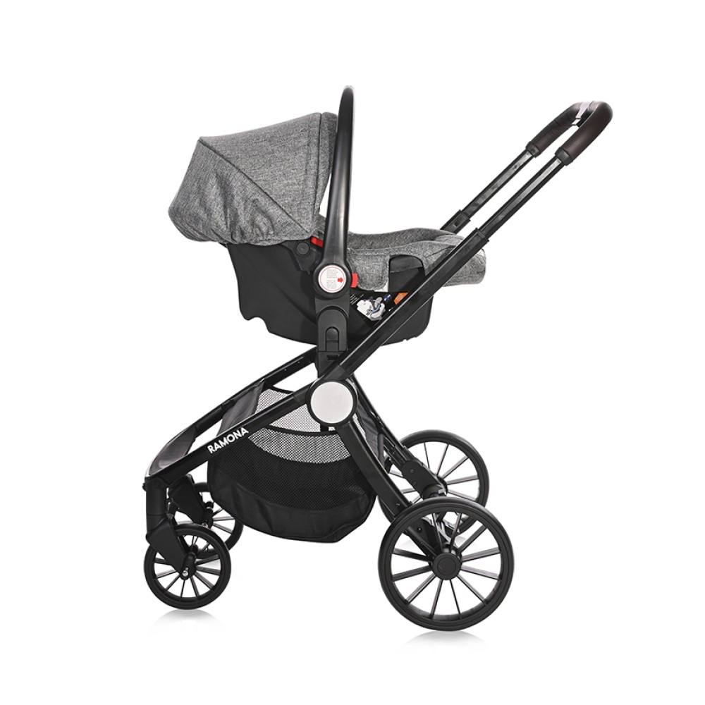 Lorelli Ρυθμιζόμενο Πολυκαρότσι Ramona 3 in 1 Steel Grey με Κάθισμα Αυτοκινήτου 0-13kg