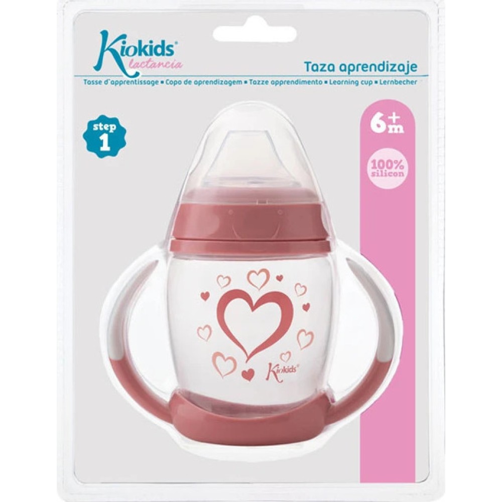 Kiokids Ποτηράκι Εκπαιδευτικό 270ML Heart 1ο Βήμα 6+Μ