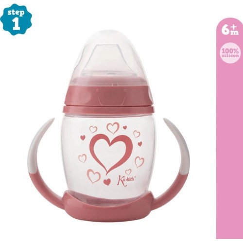 Kiokids Ποτηράκι Εκπαιδευτικό 270ML Heart 1ο Βήμα 6+Μ