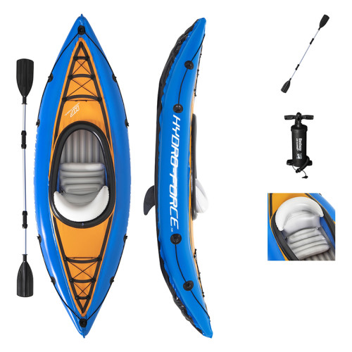 ΦΟΥΣΚΩΤΟ KAYAK ΜΕ 1 2πλο ΚΟΥΠΙ & ΤΡΟΜΠΑ ΜΠΛΕ 275Χ81cm Νο.65115