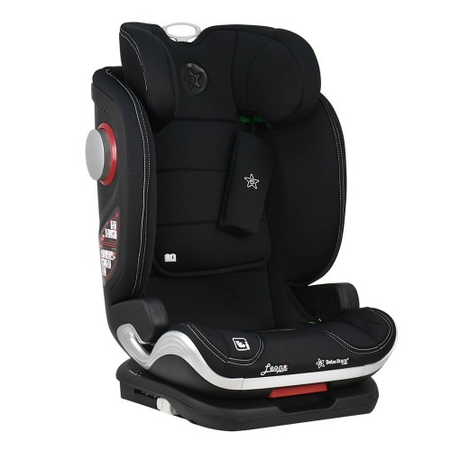 Bebe Stars Καθισματάκι Αυτοκινήτου Leon Plus i-Size με Isofix Black Για 100 Έως 150cm Ύψος Παιδιού