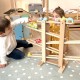 EliNeli Race XXL Montessori Ξύλινη Πίστα Αγώνων Σετ με Λεωφορείο και Αυτοκίνητο