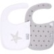 Interbaby Σαλιάρα Velcro Σετ 2 Τεμ Estrellas Grey 00311-31