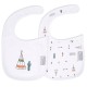 Interbaby Σαλιάρα Velcro Σετ 2 Τεμ Cabanas White 00315-09