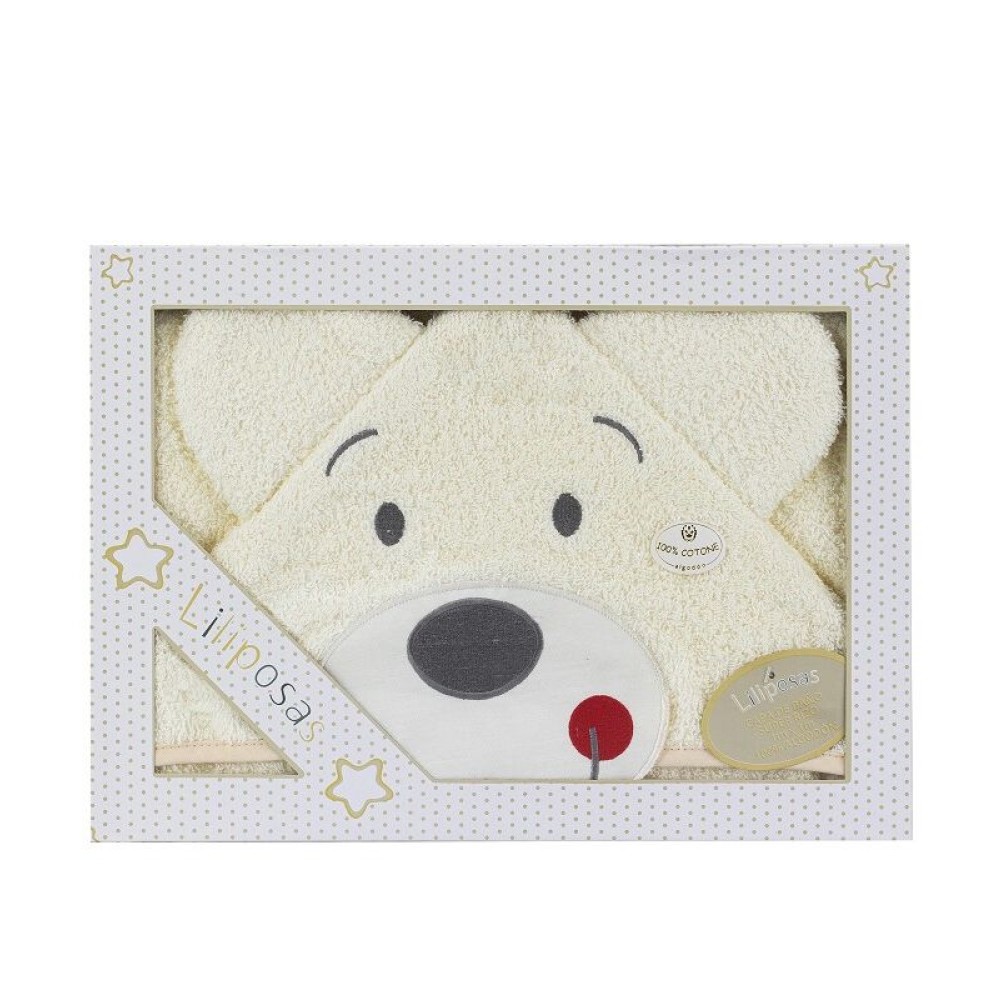 Interbaby Happy Bear Μπουρνούζι Κάπα Beige