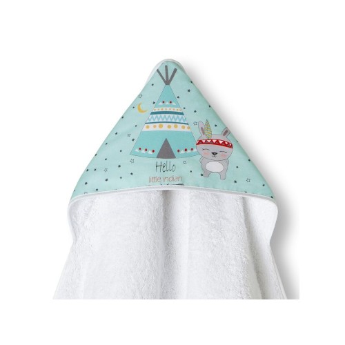 Interbaby Tipi Oso Μπουρνούζι Κάπα White/Green