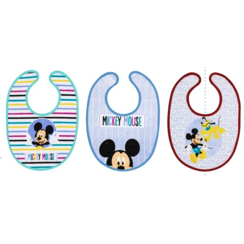 Interbaby Disney Σαλιάρα Σετ 3 Τεμ Πλαστικοποιημένη MK-RIZO-VL20