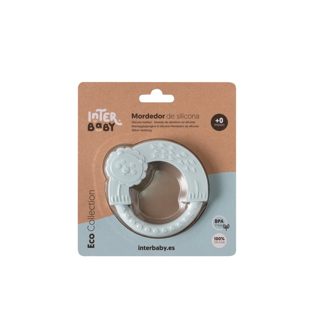 Interbaby Μασητικό Σιλικόνης Grey Blue SI014-73