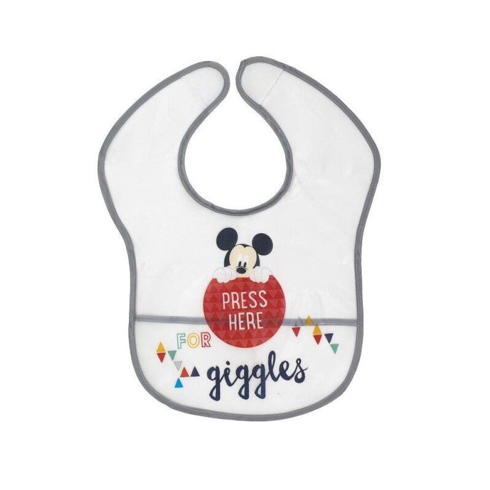 Interbaby Disney Σαλιάρα Πλαστική Τύπωμα Σετ 2 Τεμ MK-BIBPACK2-1-20