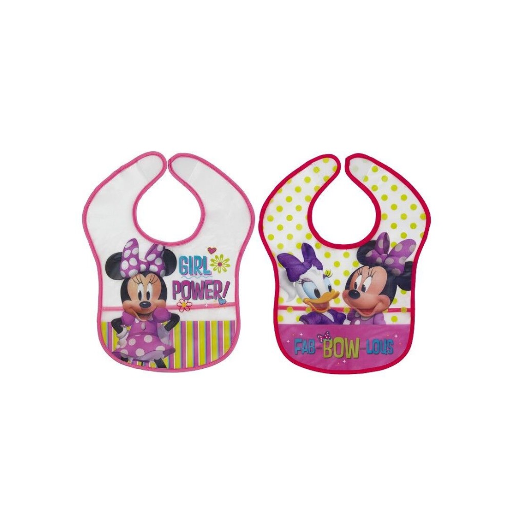 Interbaby Disney Σαλιάρα Πλαστική Τύπωμα Σετ 2 Τεμ MN-BIBPACK2-1-20