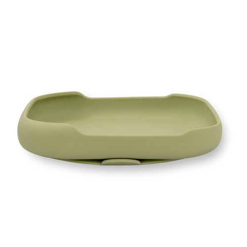 Interbaby Αντιολισθητικό Πιάτο Σιλικόνης Olive Green