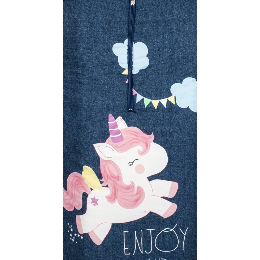 Interbaby Unicornio Universal Ποδόσακος Καροτσιού Blue/Pink