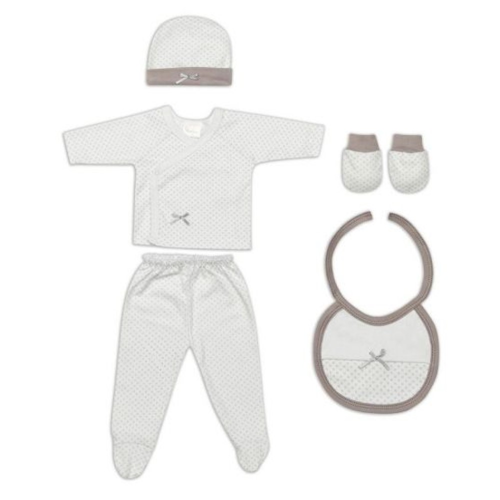 Interbaby Σετ Δώρου 4 τμχ (0-6 μηνών) Grey SET02-31