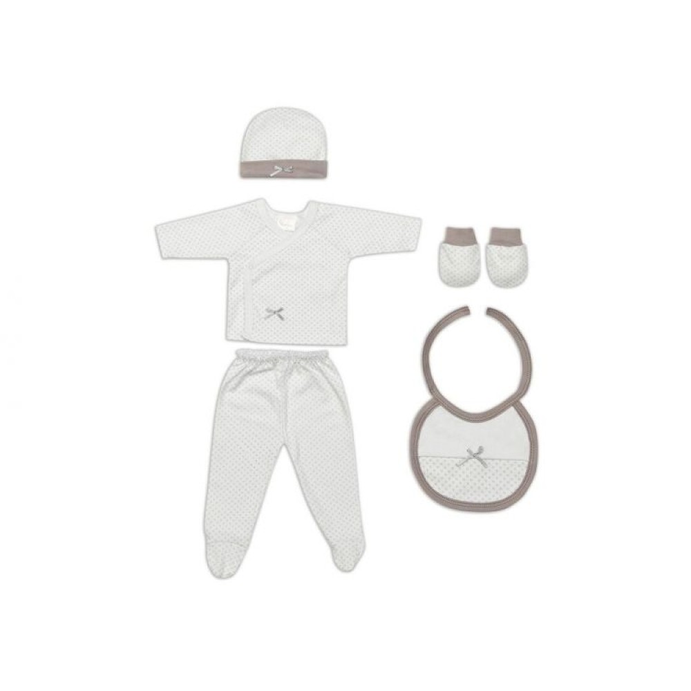 Interbaby Σετ Δώρου 4 τμχ (0-6 μηνών) Grey SET02-31