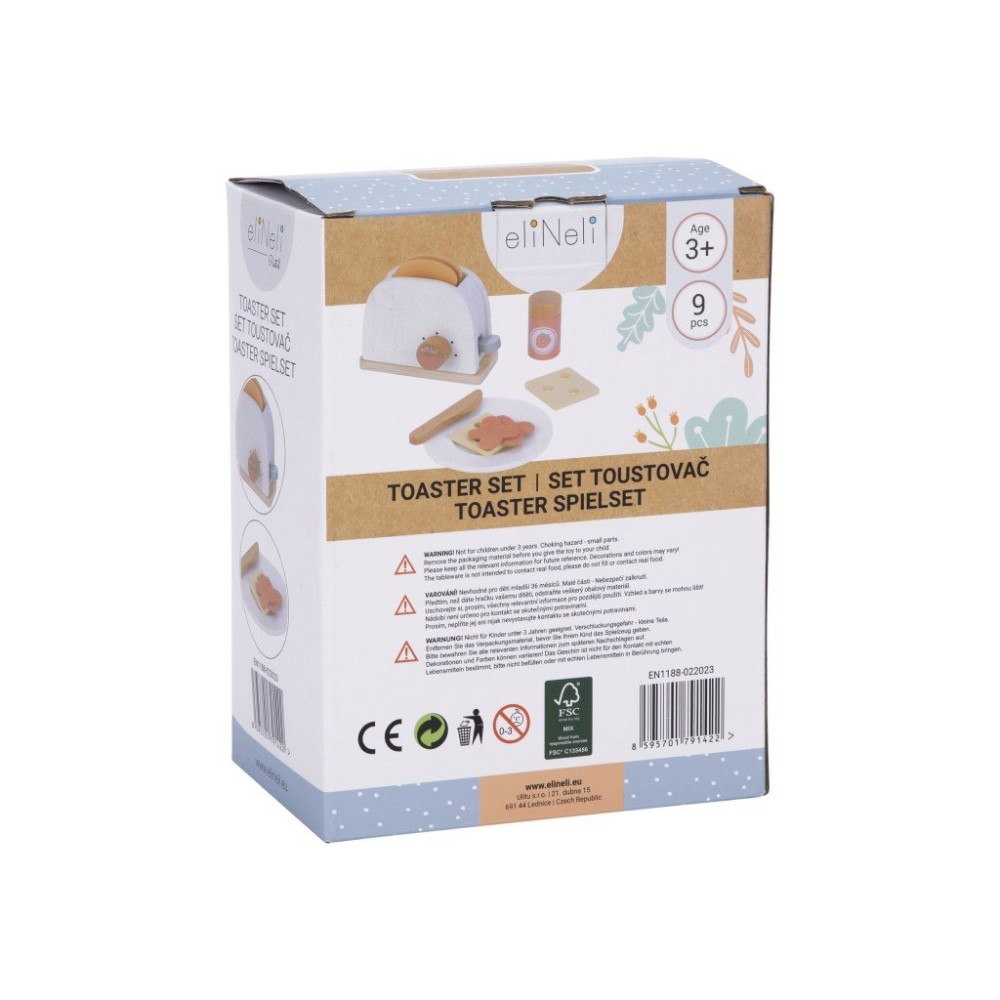 Eli Neli Montessori Toaster Set Ξύλινη Παιδική Τοστιέρα