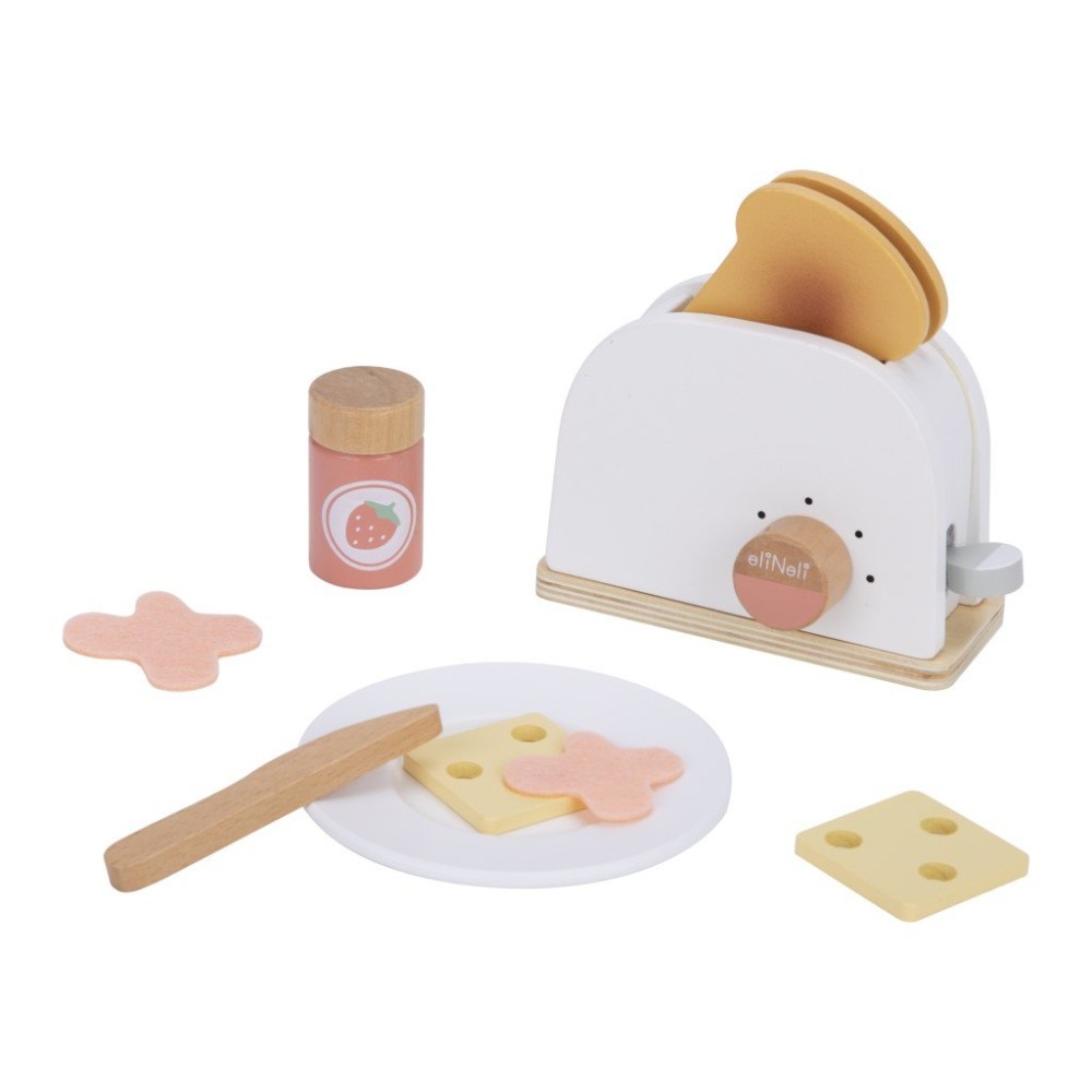 Eli Neli Montessori Toaster Set Ξύλινη Παιδική Τοστιέρα