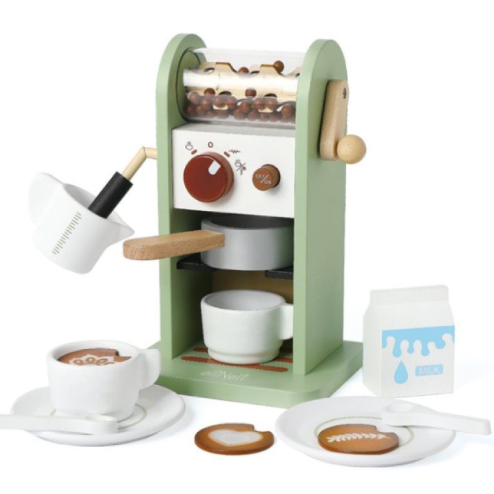 Eli Neli Montessori Coffee Set Ξύλινη Παιδική Καφετιέρα Με Μύλο