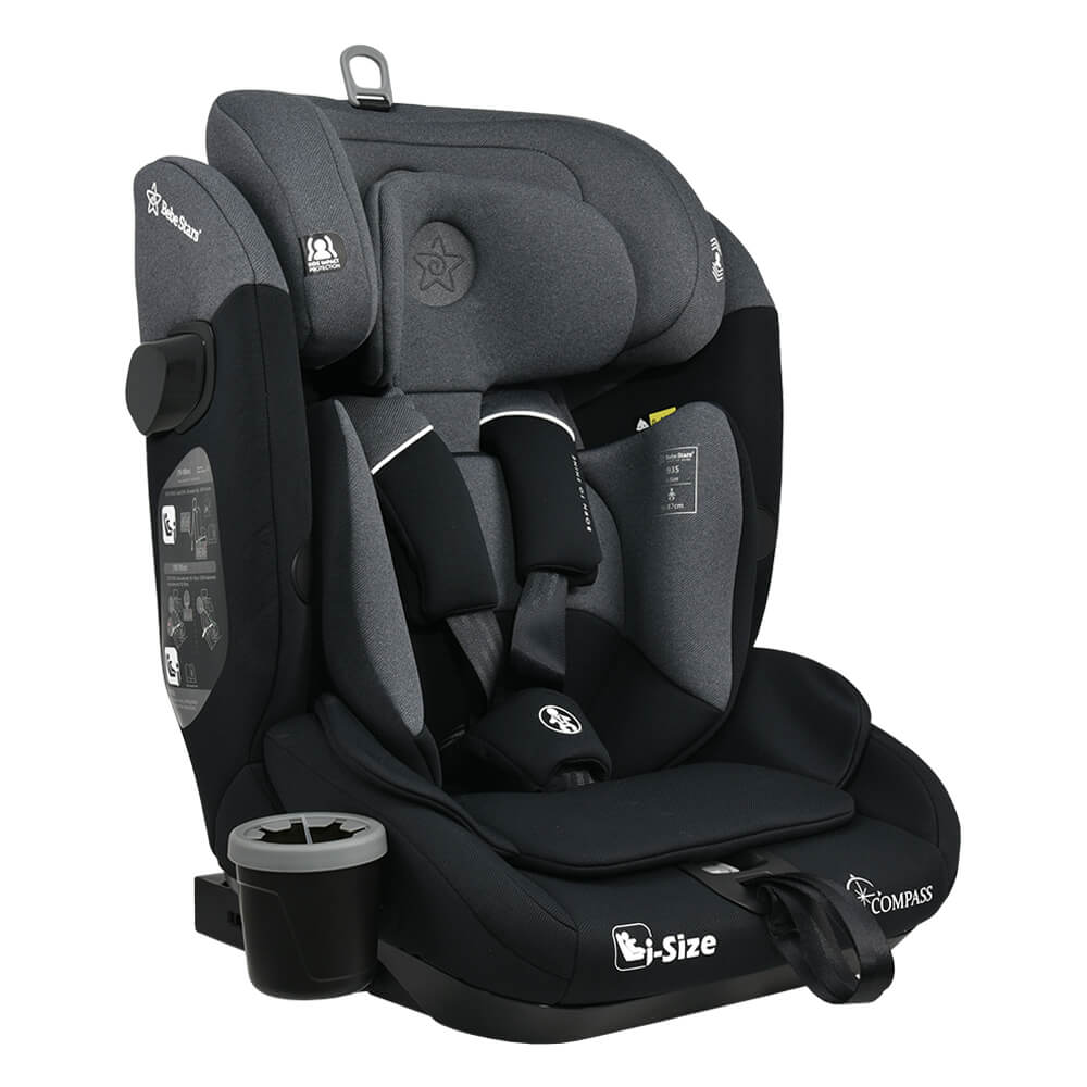 Bebe Stars Compass Καθισματάκι Αυτοκινήτου i-Size με Isofix Steel Grey