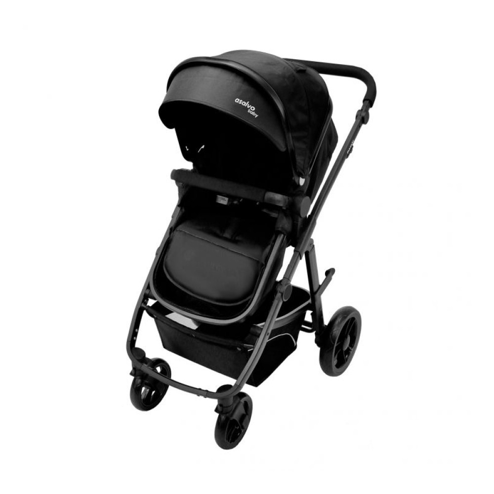 Asalvo Two+ 2 Καρότσι 3 σε 1 έως 22kg Black