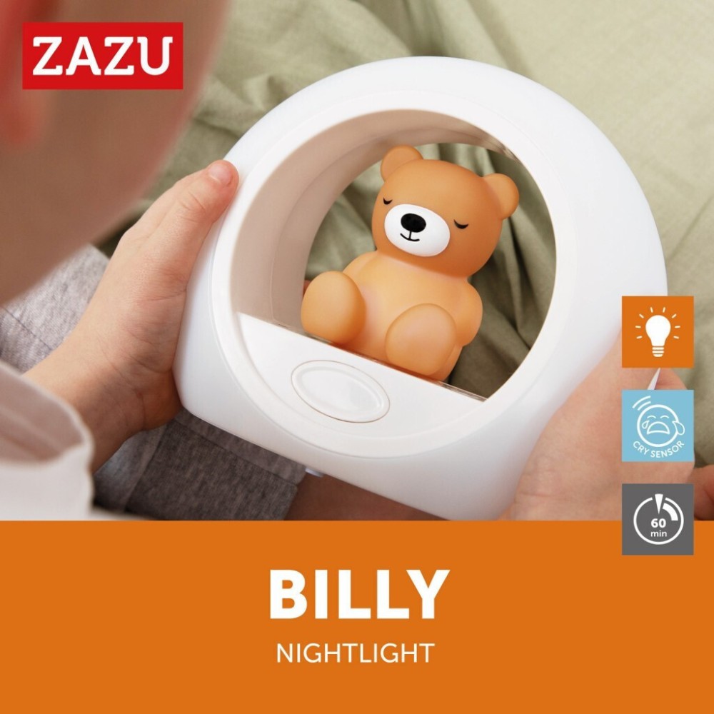 Zazu Kids Billy Εκπαιδευτής Ύπνου Φωτάκι Νυκτός με Φως για 36+ Μηνών